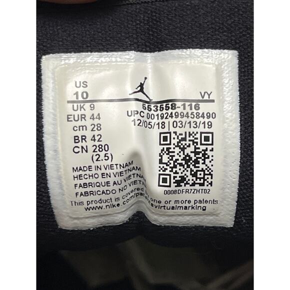 Nike Air Jordan 1 Low Black Toe Gym Red White Men’s Size 10 553558‑116 - Picture 2 of 12